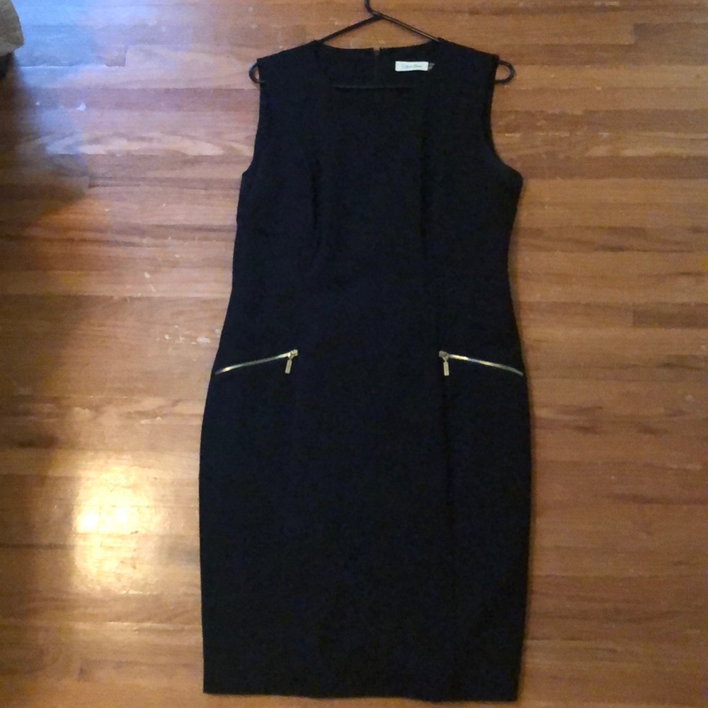 Black Calvin Klein shift dress